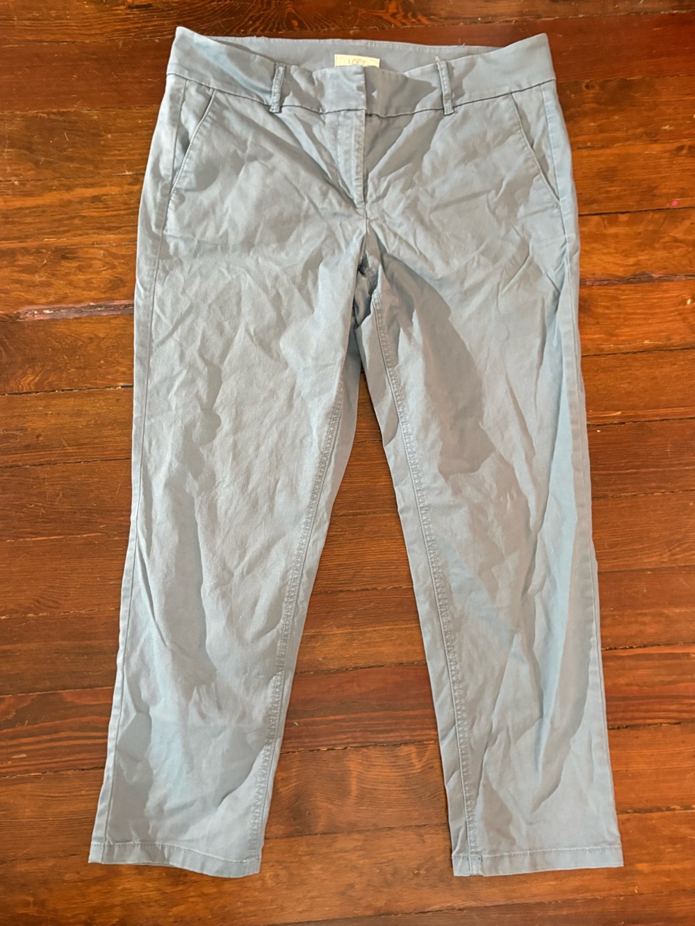 Loft Ann Taylor Marisa pale light blue smart pants trousers size 12